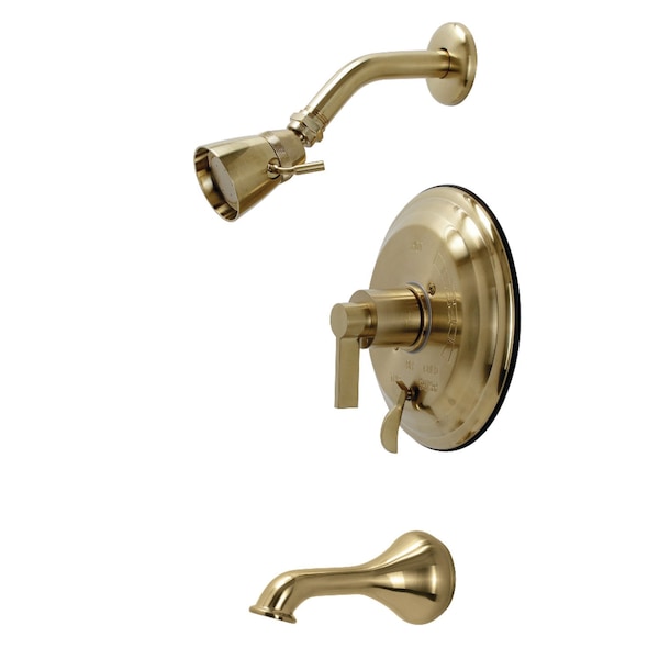 Kingston Brass KB36370NDL Tub and Shower Faucet, Brushed Brass KB36370NDL - main